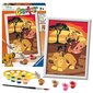 Glezna pēc numuriem Ravensburger Lion King, 13 x 18 cm cena un informācija | Gleznas pēc numuriem | 220.lv