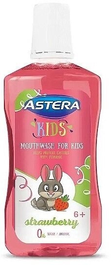ASTERA Kids mutes skalošanas līdzeklis Strawberry, 300 ml цена и информация | Zobu pastas, birstes | 220.lv