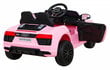 Audi R8 vienvietīgs elektromobilis, rozā krāsā cena un informācija | Bērnu elektroauto | 220.lv