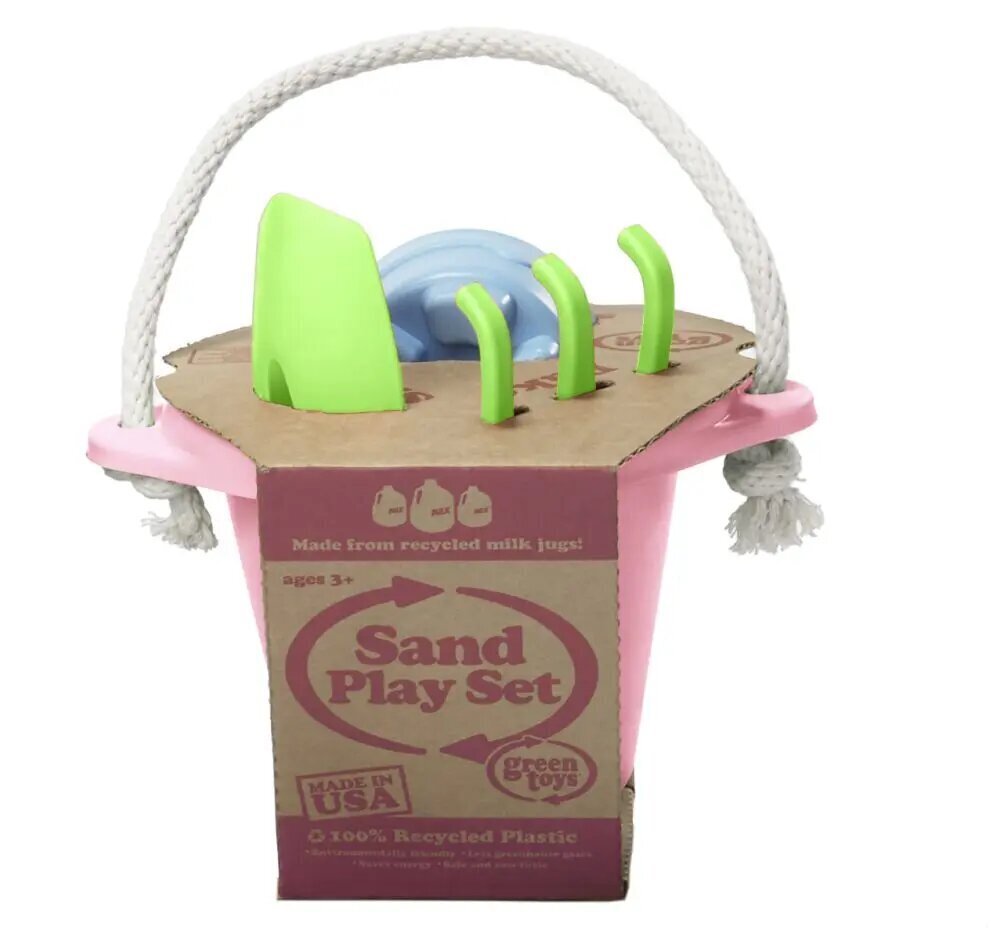 Zaļās rotaļlietas: smilšu rotaļu komplekts - rozā (SNDP-1023) цена и информация | Ūdens, smilšu un pludmales rotaļlietas | 220.lv