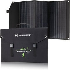 BRESSER mobilais saules lādētājs 90 vatu ar USB un līdzstrāvas izeju цена и информация | Комплектующие для солнечных электростанций | 220.lv