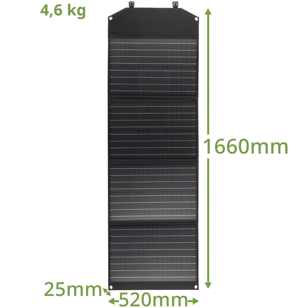 BRESSER mobilais saules lādētājs 120 vatu ar USB un līdzstrāvas izeju cena un informācija | Saules paneļi, komponentes | 220.lv