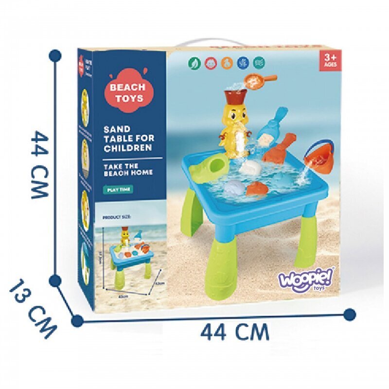 WOOPIE ūdens un smilšu galds 2in1, pīle cena un informācija | Ūdens, smilšu un pludmales rotaļlietas | 220.lv
