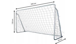 Futbola vārti Zolta, 240x150x90 cm цена и информация | Футбольные ворота и сетки | 220.lv