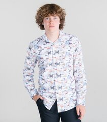 Espada мужская рубашка 863050 01, белый/оранжевый 863050*01-XL цена и информация | Мужские рубашки | 220.lv