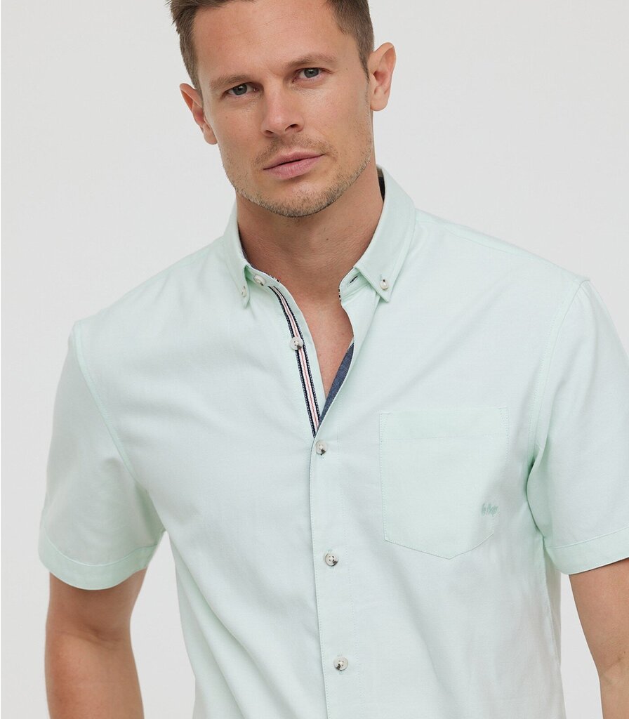 Krekls vīriešiem Lee Cooper Danub*01, zaļš cena un informācija | Vīriešu krekli | 220.lv