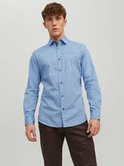 Jack & Jones мужская рубашка 12223001*01, голубой/синий 5715364738739 цена и информация | Мужские рубашки | 220.lv