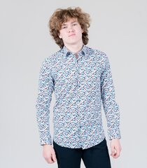 Espada мужская рубашка  86022 01, белый/синий 86022*01-XL цена и информация | Мужские рубашки | 220.lv