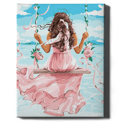Картина по номерам На Раме "Девушка на качелях" Oh Art! 40x50 см цена и информация | Живопись по номерам | 220.lv