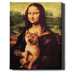 Картина по номерам На Раме "Мона Лиза и щенок" Oh Art! 40x50 см цена и информация | Живопись по номерам | 220.lv