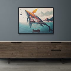 Картина по номерам На Раме "Кит в море" Oh Art! 40x50 см цена и информация | Живопись по номерам | 220.lv