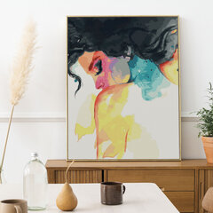 Glezna pēc cipariem, ierāmēta "Maigā sieviete" Oh Art! 40x50 cm cena un informācija | Gleznas pēc numuriem | 220.lv