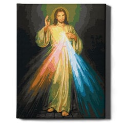 Glezna pēc cipariem, ierāmēta "Jēzus tēls" Oh Art! 40x50 cm cena un informācija | Gleznas pēc numuriem | 220.lv
