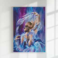 Glezna pēc cipariem, ierāmēta "Meitene dejā" Oh Art! 40x50 cm cena un informācija | Gleznas pēc numuriem | 220.lv