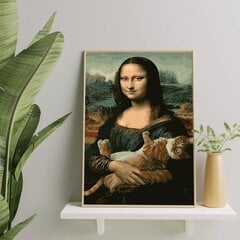 Картина по номерам На Раме "Монна Лиза и кот" Oh Art! 40x50 см цена и информация | Живопись по номерам | 220.lv
