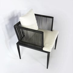 Krēsls DM Grili, 58x58x72 cm, melns cena un informācija | Virtuves un ēdamistabas krēsli | 220.lv