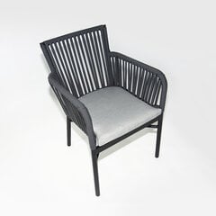 Krēsls DM Grili, 58x61x81 cm, melns cena un informācija | Virtuves un ēdamistabas krēsli | 220.lv