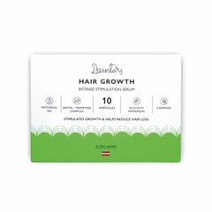 DZINTARS Dižciems intensīvi stimulējošs serums matu augšanai 10x5ml cena un informācija | Matu uzlabošanai | 220.lv