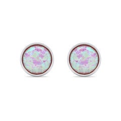 Brilio Silver Sudraba auskari ar rozā sintētiskiem opāliem EA579WP sBS2461 cena un informācija | Auskari | 220.lv