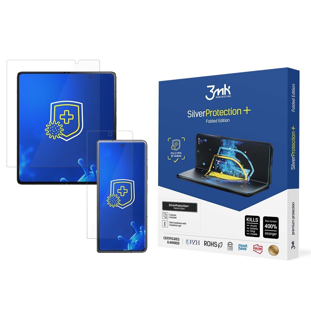 Samsung Galaxy Z Fold 5 - 3mk SilverProtection+ Folded Edition screen protector цена и информация | Ekrāna aizsargstikli | 220.lv