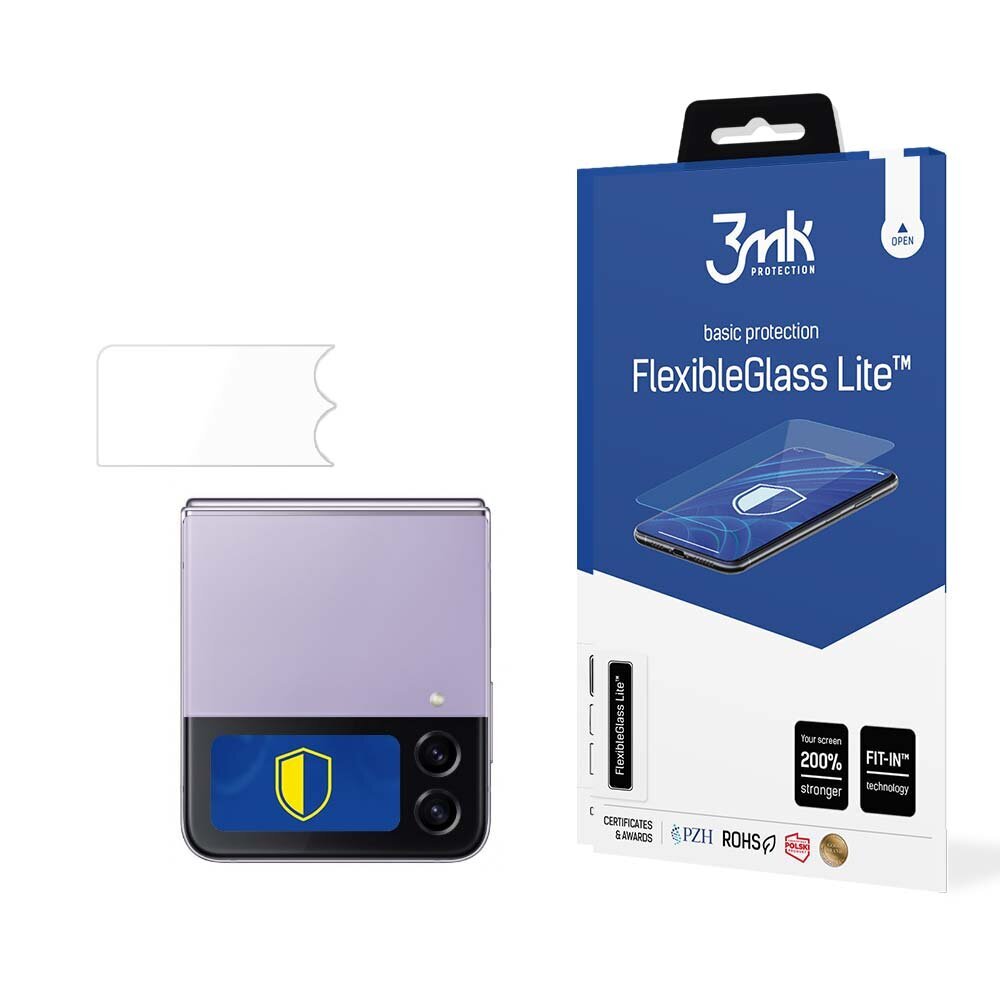 Samsung Galaxy Z Flip 5 (Front) - 3mk FlexibleGlass Lite™ screen protector цена и информация | Ekrāna aizsargstikli | 220.lv