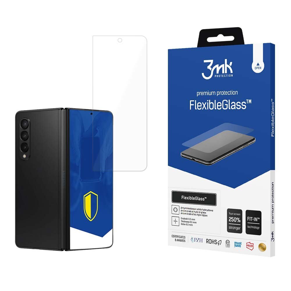 Samsung Galaxy Z Fold 5 (Front) - 3mk FlexibleGlass™ screen protector cena un informācija | Ekrāna aizsargstikli | 220.lv