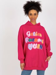 Sieviešu džemperis ar fuksijas krāsas apdruku cena un informācija | Jakas sievietēm | 220.lv