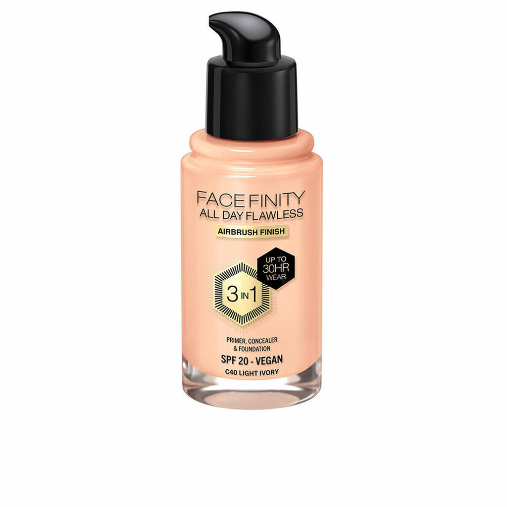 Grima bāze Max Factor Face Finity All Day Flawless Spf 20 Nº C40 Light ivory, 30 ml cena un informācija | Grima bāzes, tonālie krēmi, pūderi | 220.lv