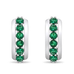Brilio Silver Удивительные серебряные серьги с зелеными цирконами EA543WG sBS2116 цена и информация | Серьги | 220.lv