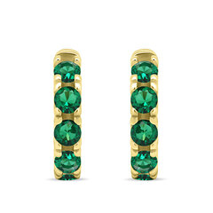 Brilio Silver Mazie zeltīti gredzeni ar zaļiem cirkoniem EA481YG sBS2064 cena un informācija | Auskari | 220.lv