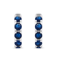 Brilio Silver Маленькие серебряные кольца с голубыми цирконами EA481WB sBS2059 цена и информация | Серьги | 220.lv