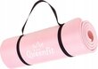 Jogas paklājiņš Queenfit, 180x61x1,5 cm, rozā cena un informācija | Vingrošanas paklāji | 220.lv