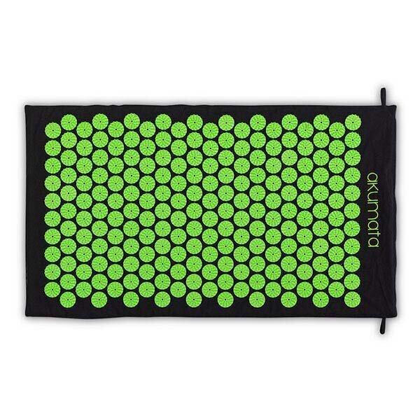 Akupresūras paklājs ar spilvenu Akumata, 73x43 cm, melns/zaļš цена и информация | Masāžas piederumi | 220.lv