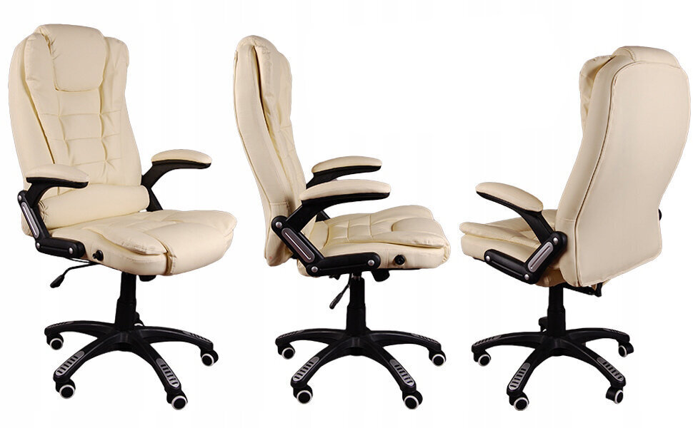Biroja krēsls Giosedio BSB005M, bēšs, ar masāžas funkciju cena un informācija | Biroja krēsli | 220.lv
