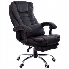 Biroja krēsls Giosedio, melns, ar kāju balstu cena un informācija | Biroja krēsli | 220.lv