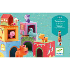 Построй башню из кубиков с животными Djeco Cubes Topanifarm, D0J09108 цена и информация | Игрушки для малышей | 220.lv
