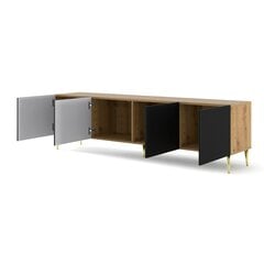 TV skapītis Akl Furniture Ravenna, melns/brūns цена и информация | Тумбы под телевизор | 220.lv