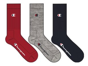 3pk crew socks champion legacy for men's grey u24558rs010 U24558RS010 цена и информация | Мужские носки | 220.lv