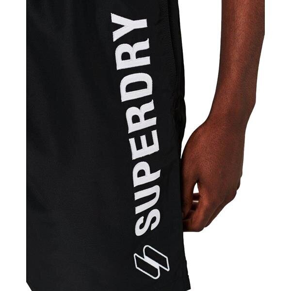 Code applque swim short superdry vīriešiem black m3010187a02a M3010187A02A cena un informācija | Vīriešu šorti | 220.lv