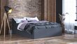 Gulta ar matraci un gultas veļas konteineru, 180x200 cm, pelēka cena un informācija | Gultas | 220.lv