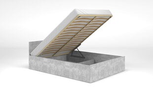 Кровать с матрасом и ящиком для постельных принадлежностей, 160x200 см, цвет серый бетон цена и информация | Кровати | 220.lv