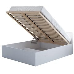 Gulta ar matraci un gultas veļās konteineru, 160x200 cm, balta cena un informācija | Gultas | 220.lv