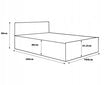 Gulta ar matraci un gultas veļās konteineru, 180x200 cm, balta цена и информация | Gultas | 220.lv