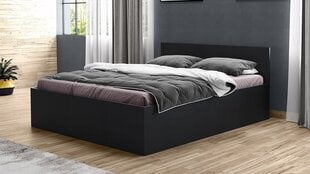 Gulta ar matraci un gultas veļās konteineru, 180x200 cm, melna цена и информация | Кровати | 220.lv