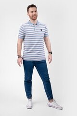 Polo stripe l monotox for men's blue mx22098 MX22098 цена и информация | Мужские футболки | 220.lv