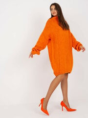 оранжевое вязаное платье с высоким воротником цена и информация | Женские кофты | 220.lv