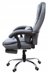 Biroja krēsls Giosedio FBK011, pelēks, ar kāju balstu cena un informācija | Biroja krēsli | 220.lv