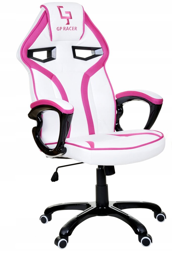 Biroja krēsls Giosedio GP RACER GPR212, balti rozā cena un informācija | Biroja krēsli | 220.lv