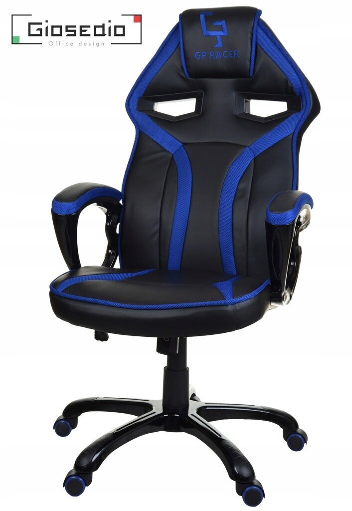 Biroja krēsls Giosedio GP RACER GPR048, melns zils cena un informācija | Biroja krēsli | 220.lv