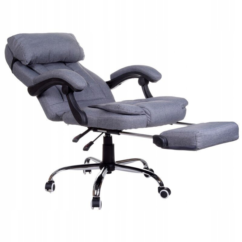 Biroja krēsls Giosedio FBR011, pelēks, ar kāju balstu cena un informācija | Biroja krēsli | 220.lv